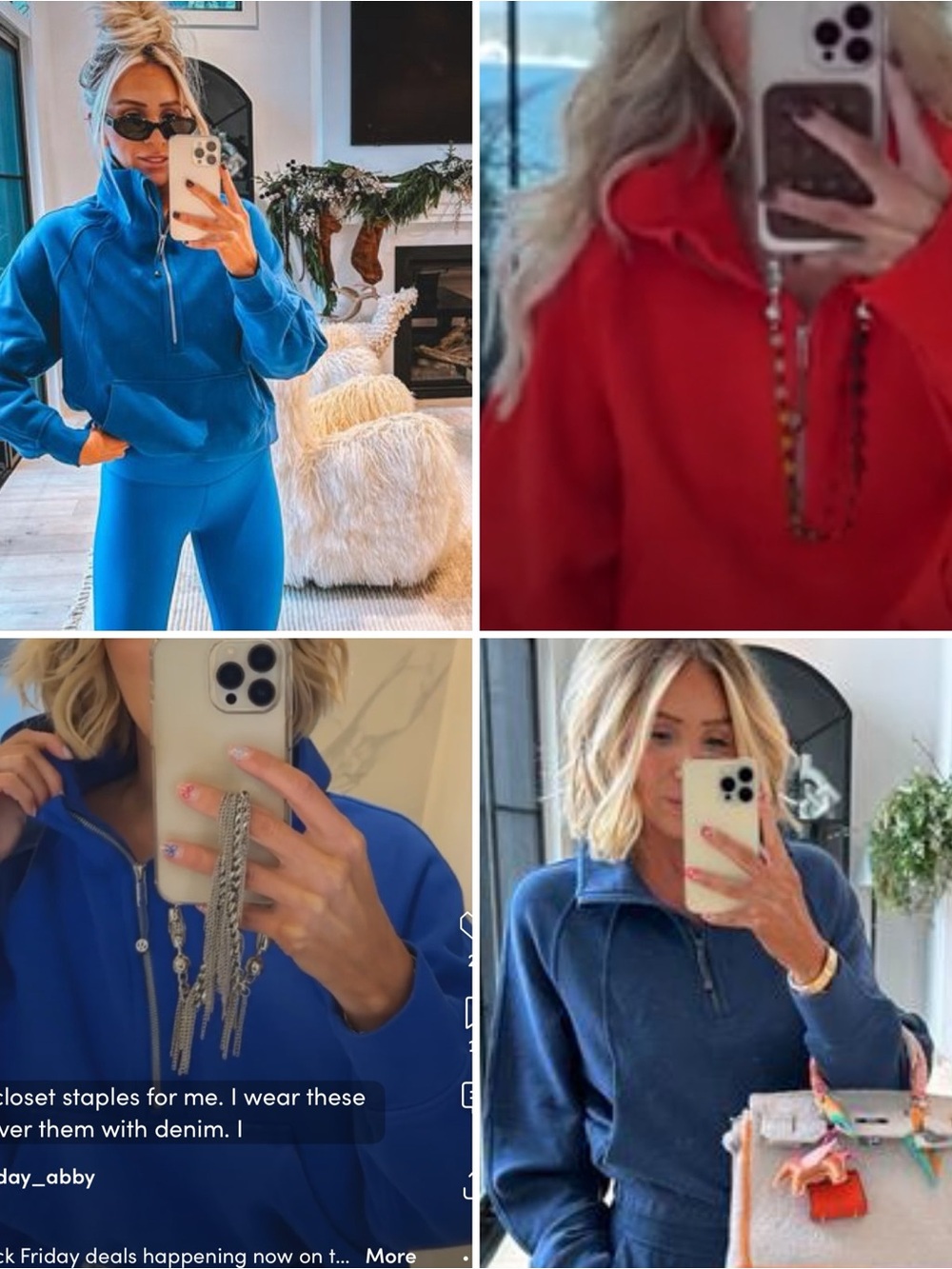 VIRAL-sold out lululemon Half-Zip Pullover Hoodie - Blue